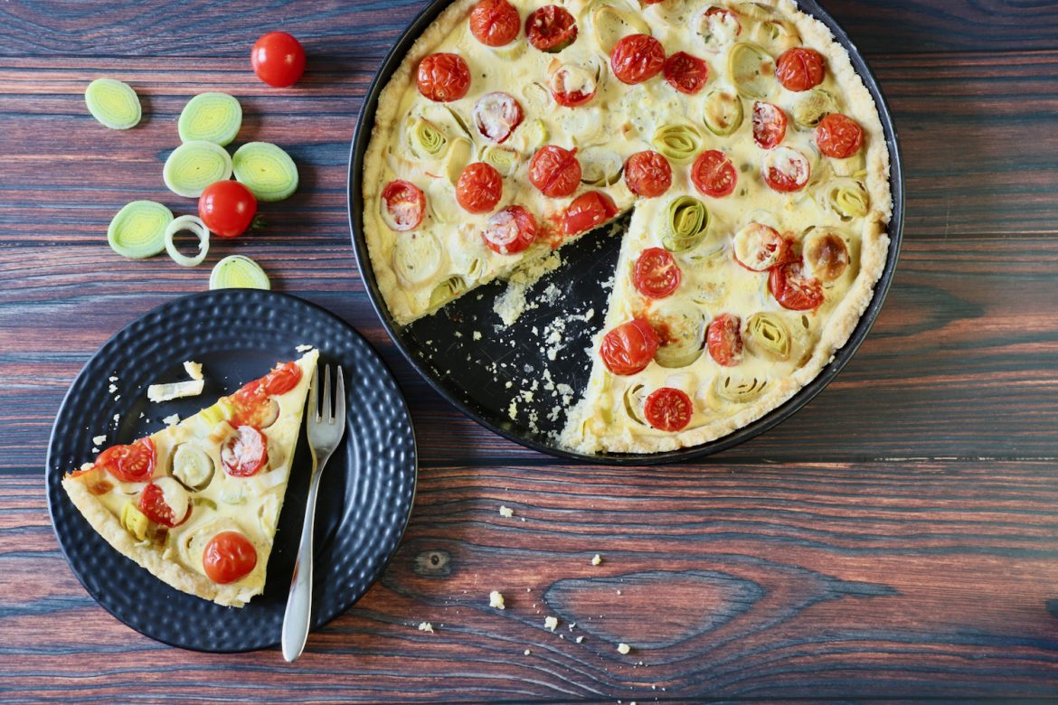 Lauch-Tomaten-Tarte. Gesund geniessen