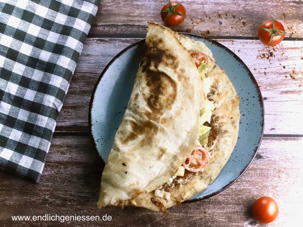 Smashed Taco Burger im Big Mac Taco Burger Style